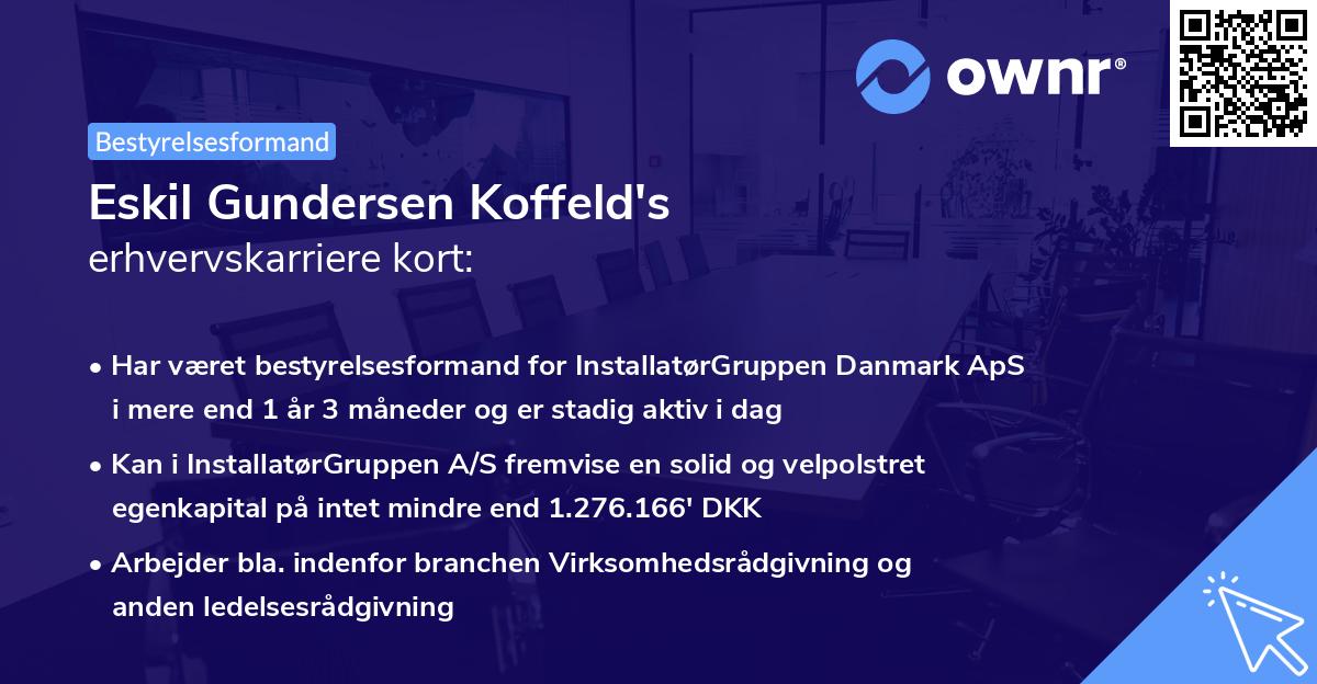 Eskil Gundersen Koffeld's erhvervskarriere kort