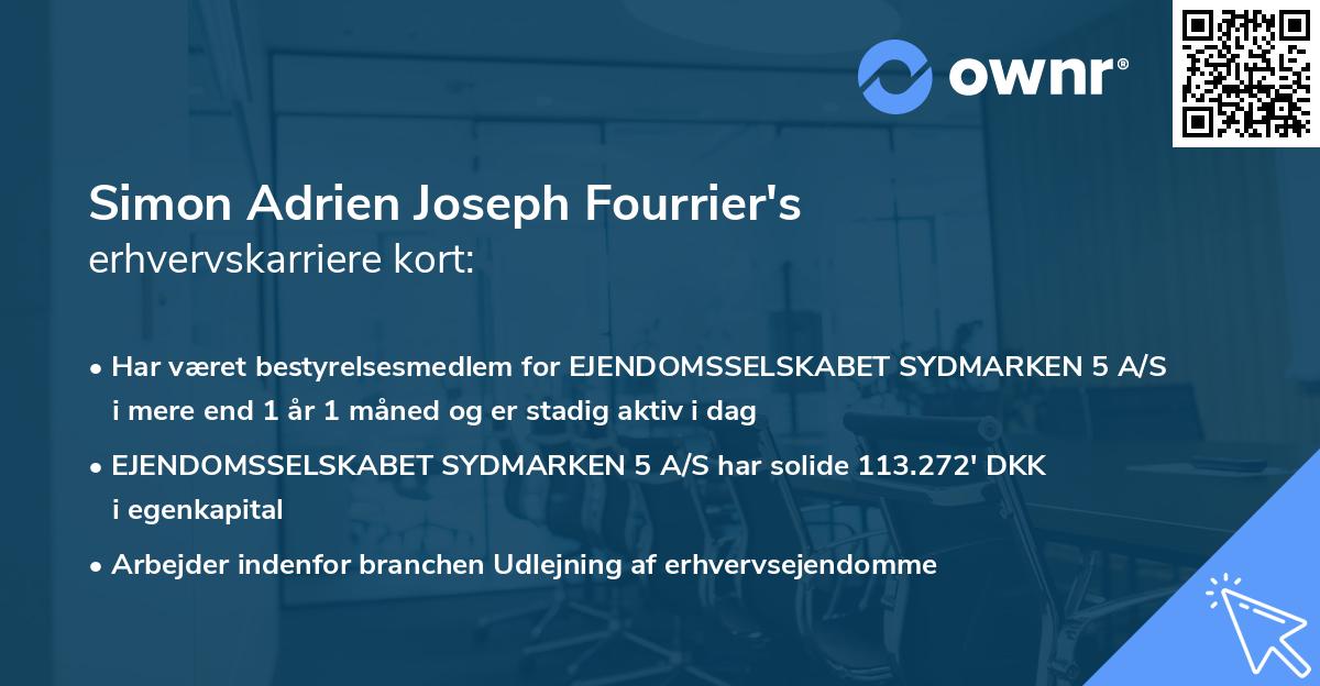 Simon Adrien Joseph Fourrier's erhvervskarriere kort