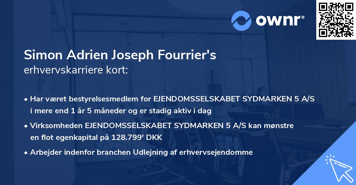Simon Adrien Joseph Fourrier's erhvervskarriere kort