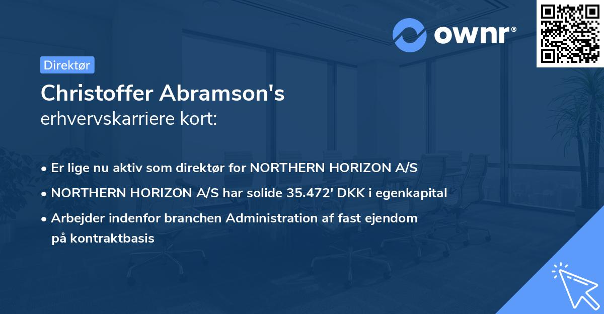 Christoffer Abramson's erhvervskarriere kort