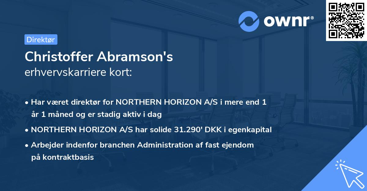 Christoffer Abramson's erhvervskarriere kort