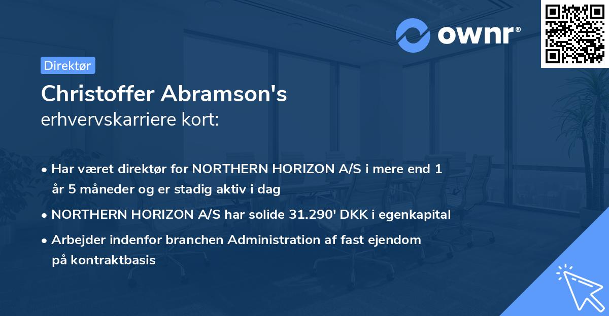 Christoffer Abramson's erhvervskarriere kort