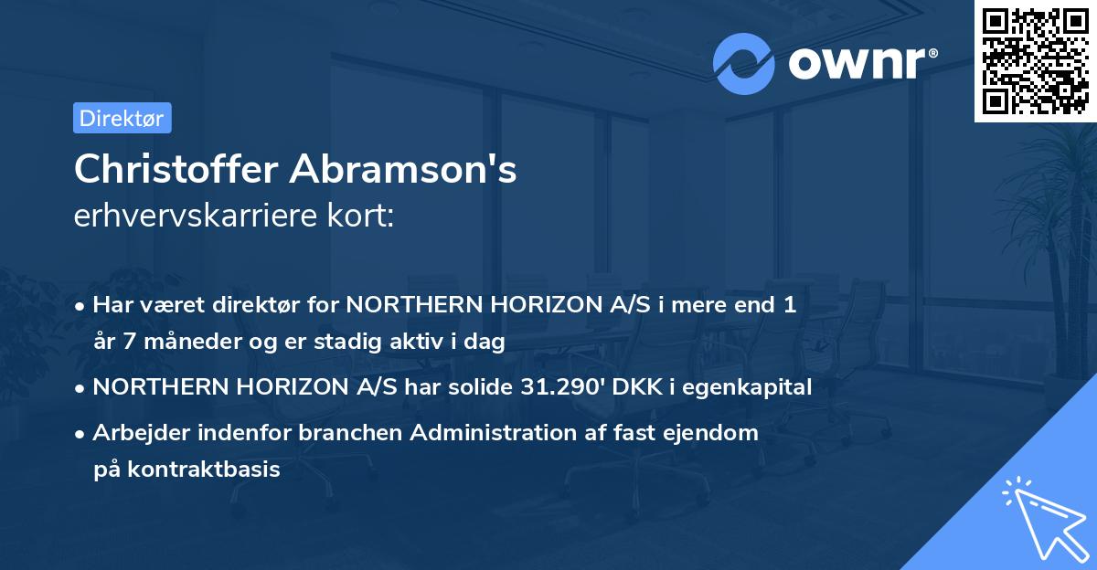 Christoffer Abramson's erhvervskarriere kort