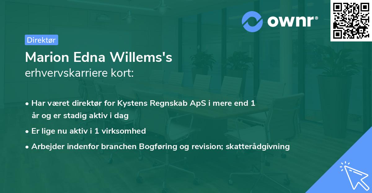 Marion Edna Willems's erhvervskarriere kort