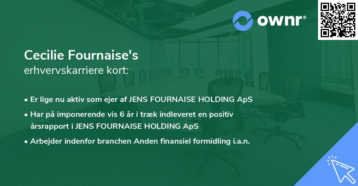 Cecilie Fournaise's erhvervskarriere kort