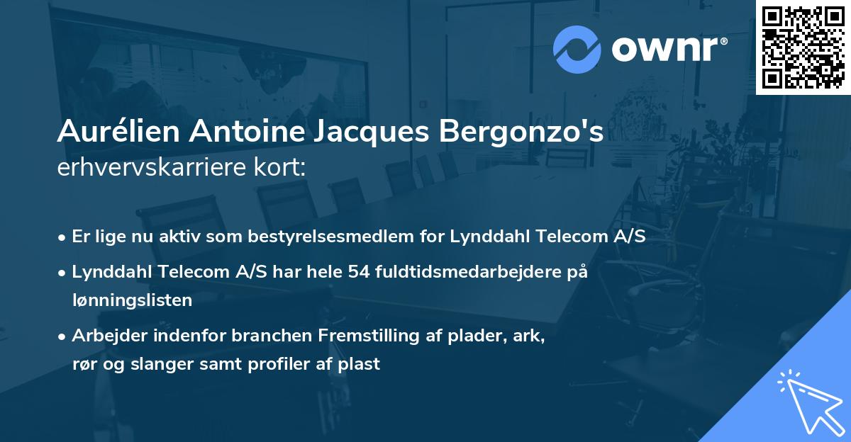 Aurélien Antoine Jacques Bergonzo's erhvervskarriere kort