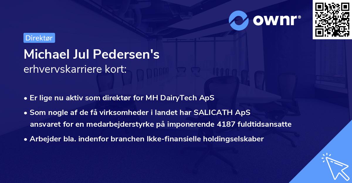 Michael Jul Pedersen's erhvervskarriere kort