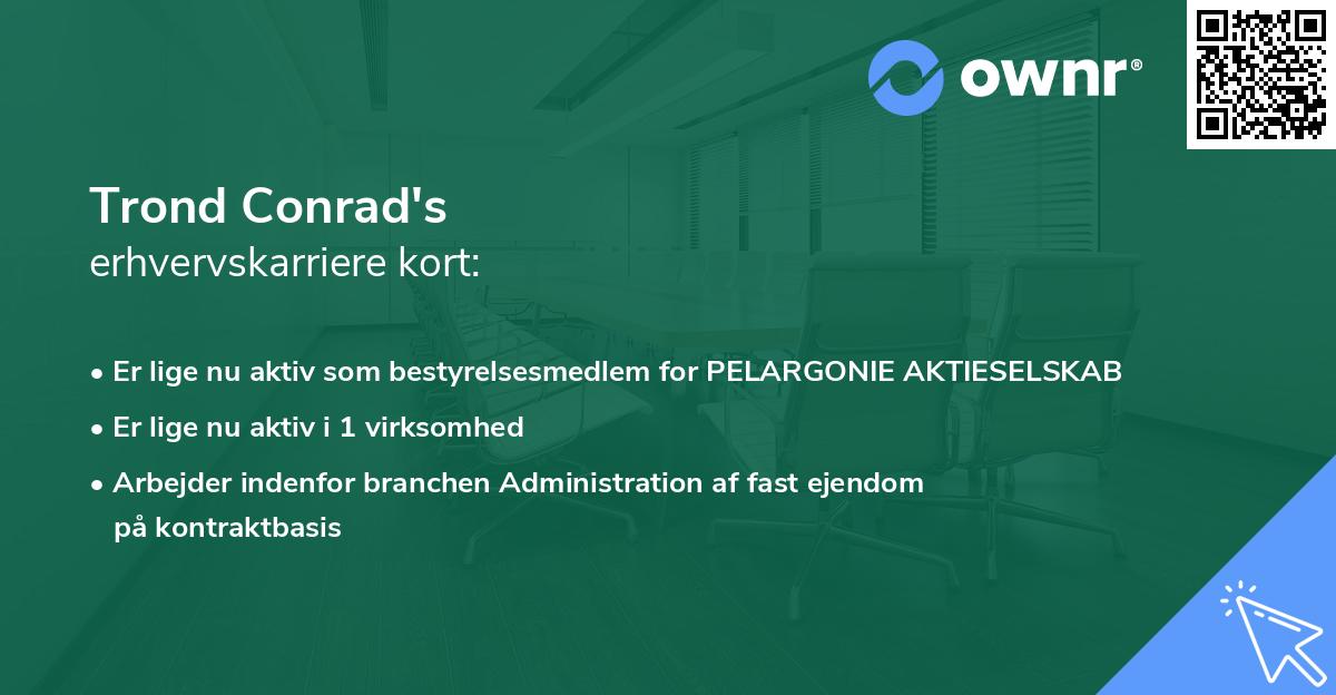 Trond Conrad's erhvervskarriere kort