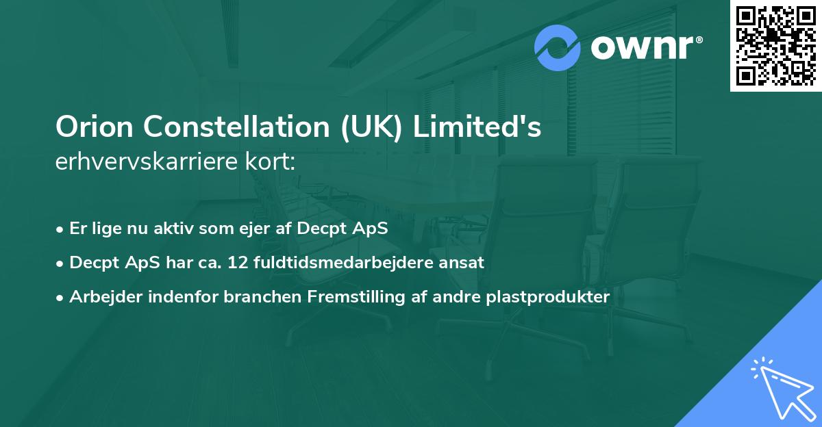 Orion Constellation (UK) Limited's erhvervskarriere kort