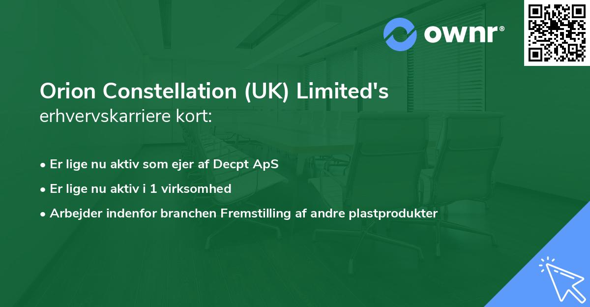 Orion Constellation (UK) Limited's erhvervskarriere kort