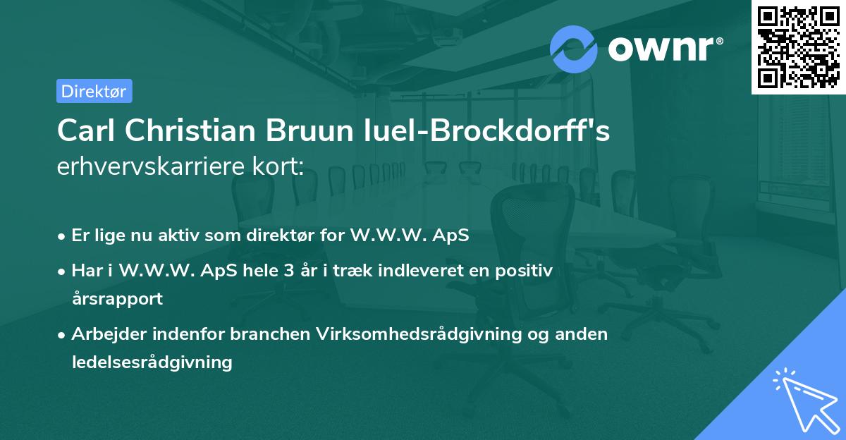 Carl Christian Bruun Iuel-Brockdorff's erhvervskarriere kort