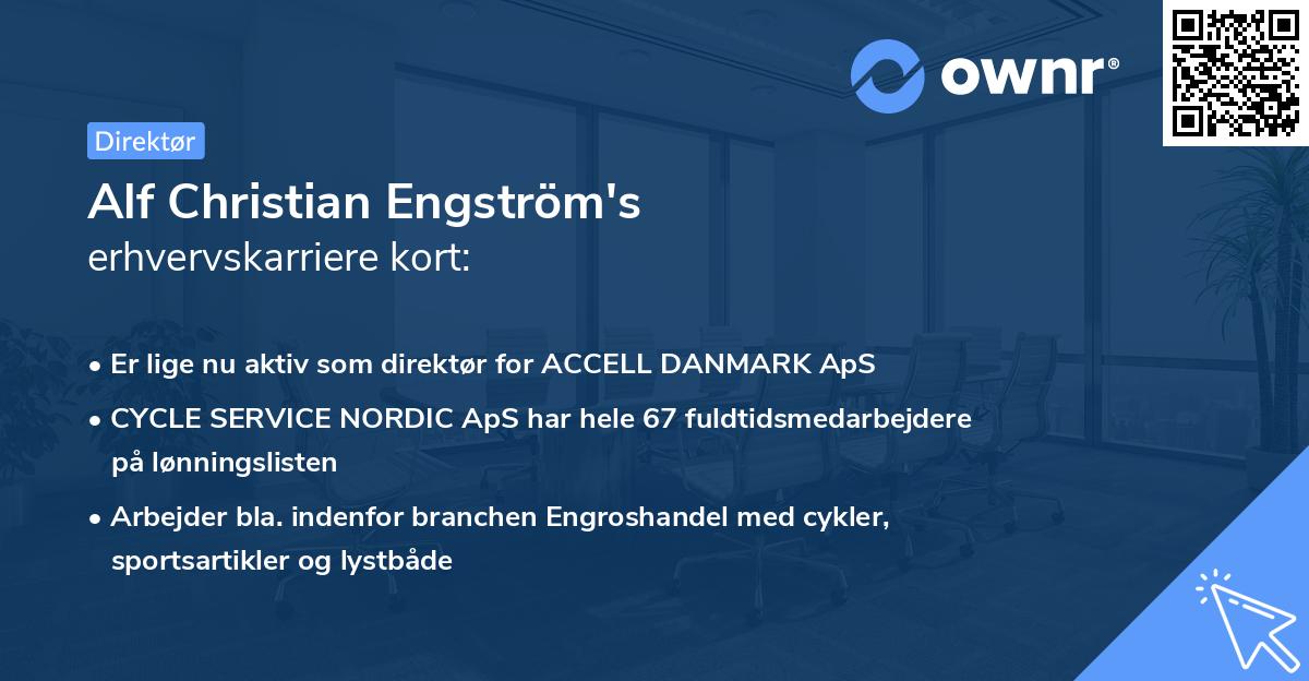 Alf Christian Engström's erhvervskarriere kort