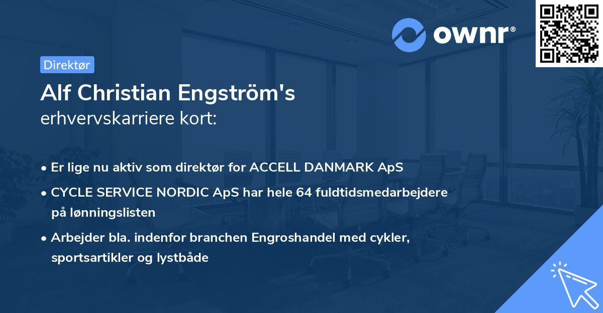 Alf Christian Engström's erhvervskarriere kort