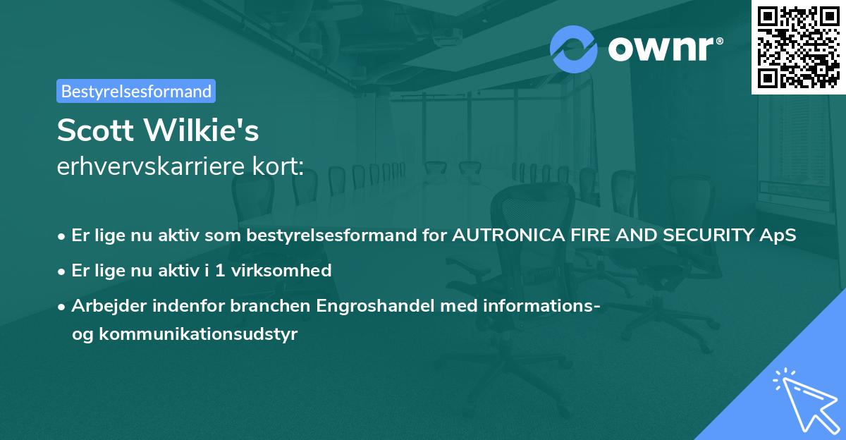 Scott Wilkie's erhvervskarriere kort