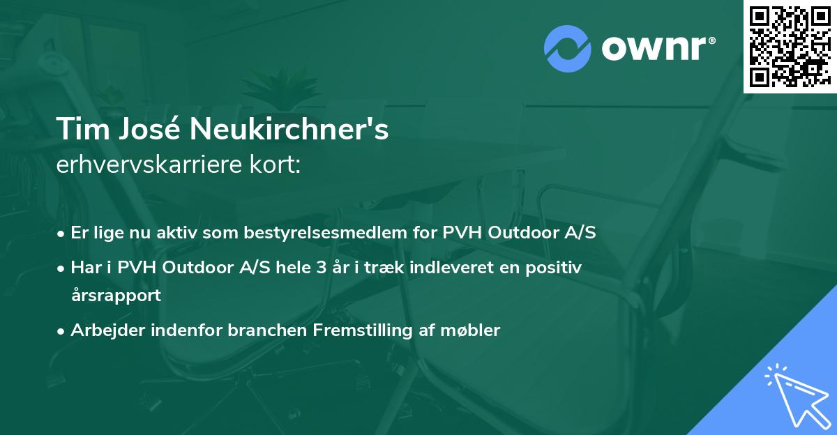 Tim José Neukirchner's erhvervskarriere kort