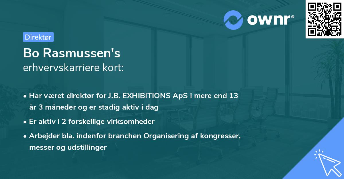 Bo Rasmussen's erhvervskarriere kort