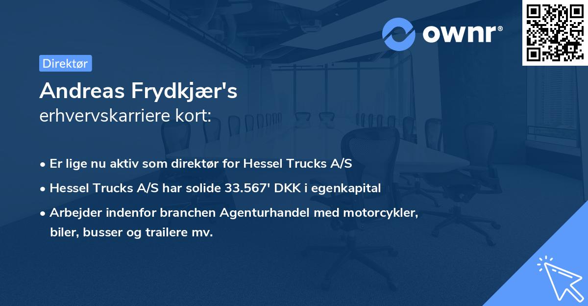 Andreas Frydkjær's erhvervskarriere kort