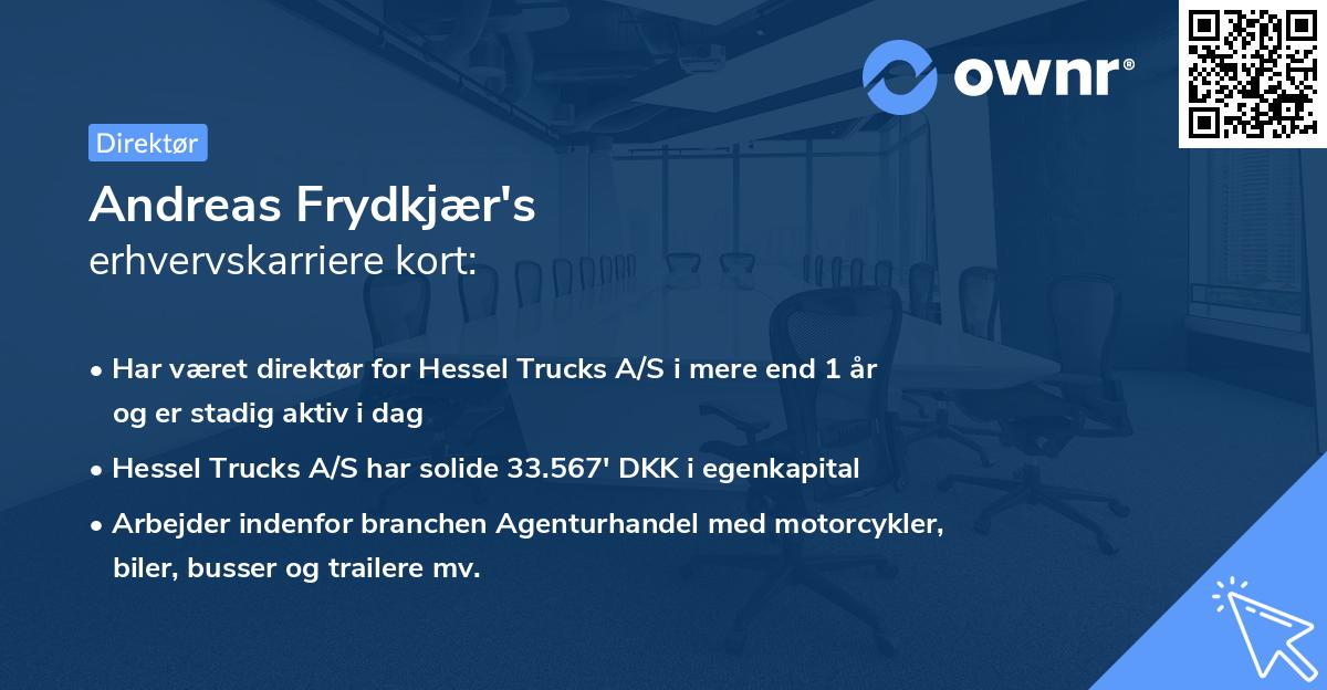 Andreas Frydkjær's erhvervskarriere kort