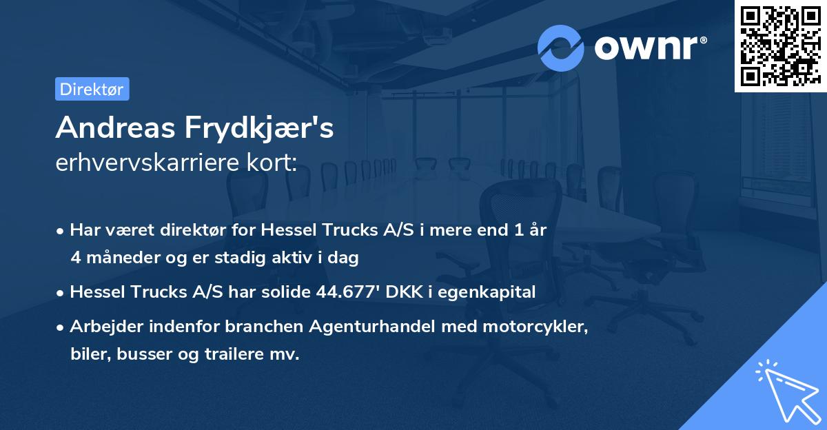 Andreas Frydkjær's erhvervskarriere kort