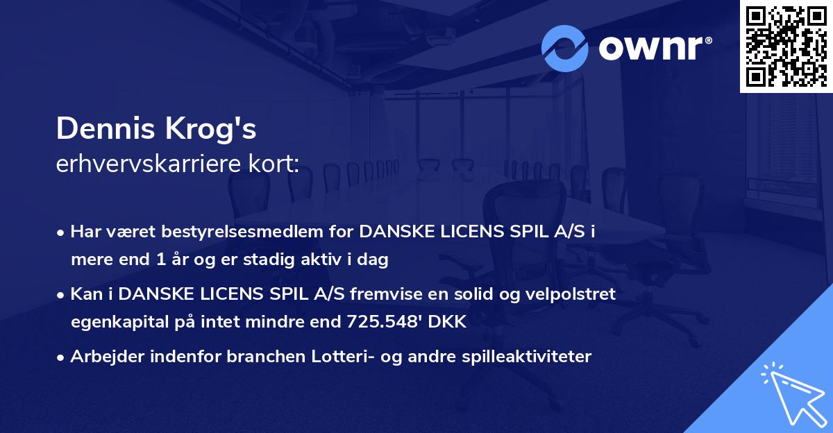 Dennis Krog's erhvervskarriere kort