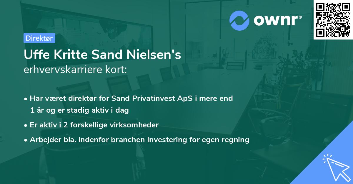 Uffe Kritte Sand Nielsen's erhvervskarriere kort