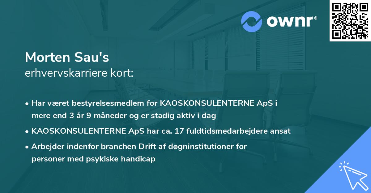 Morten Sau's erhvervskarriere kort