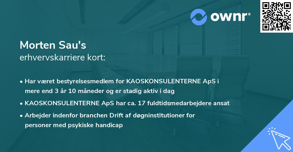 Morten Sau's erhvervskarriere kort