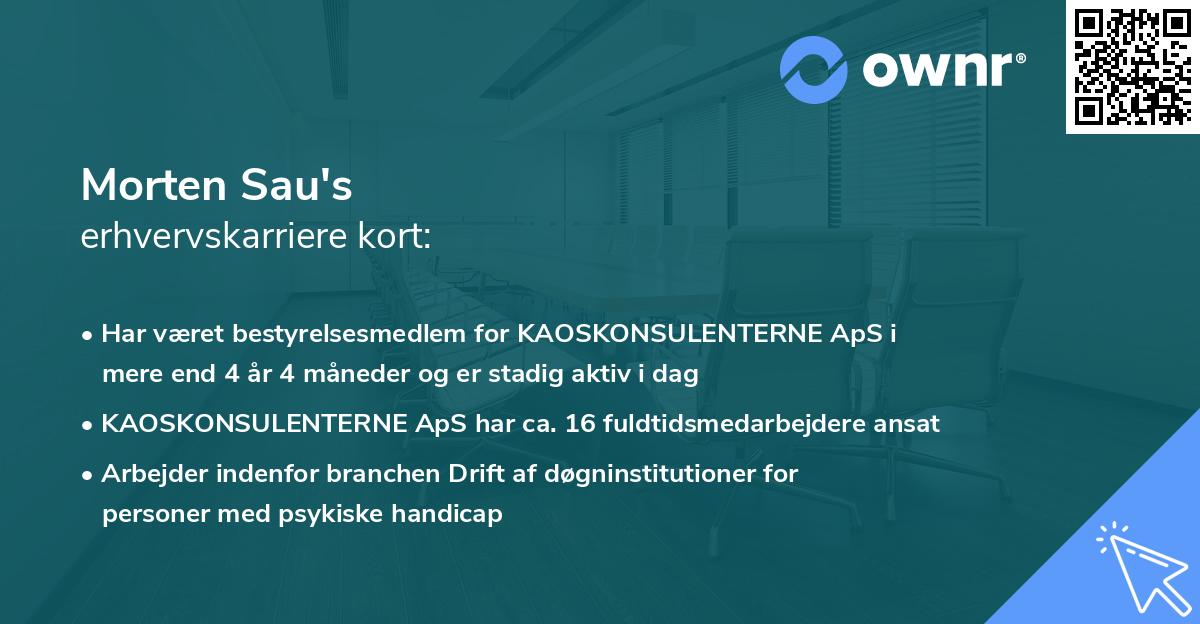 Morten Sau's erhvervskarriere kort