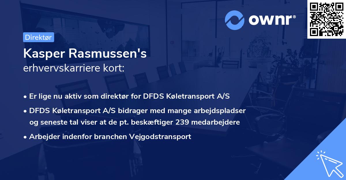 Kasper Rasmussen's erhvervskarriere kort