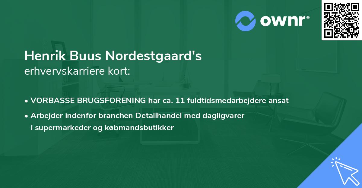 Henrik Buus Nordestgaard's erhvervskarriere kort