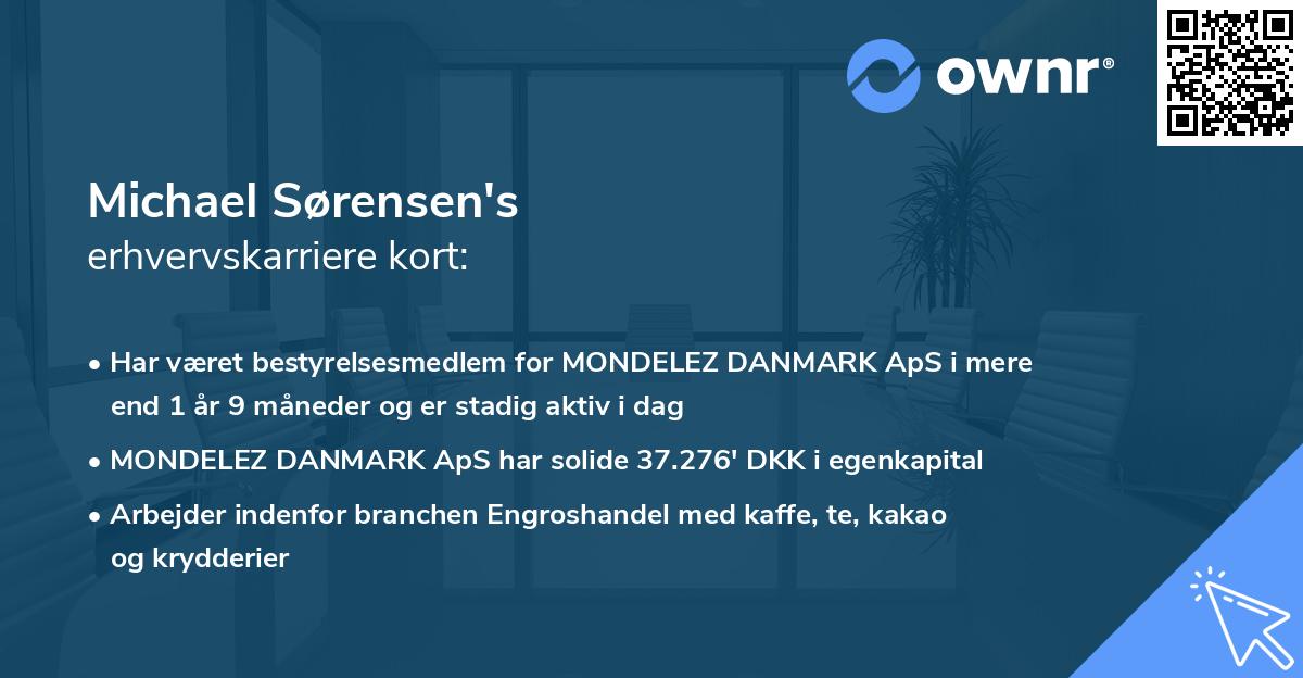 Michael Sørensen's erhvervskarriere kort