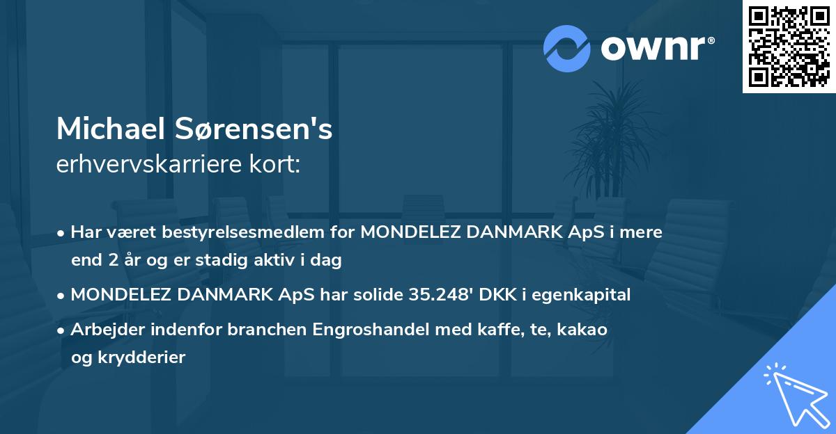 Michael Sørensen's erhvervskarriere kort