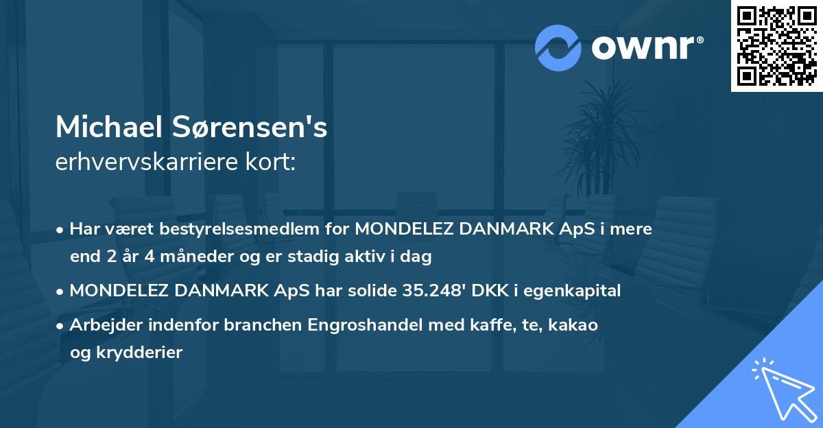 Michael Sørensen's erhvervskarriere kort