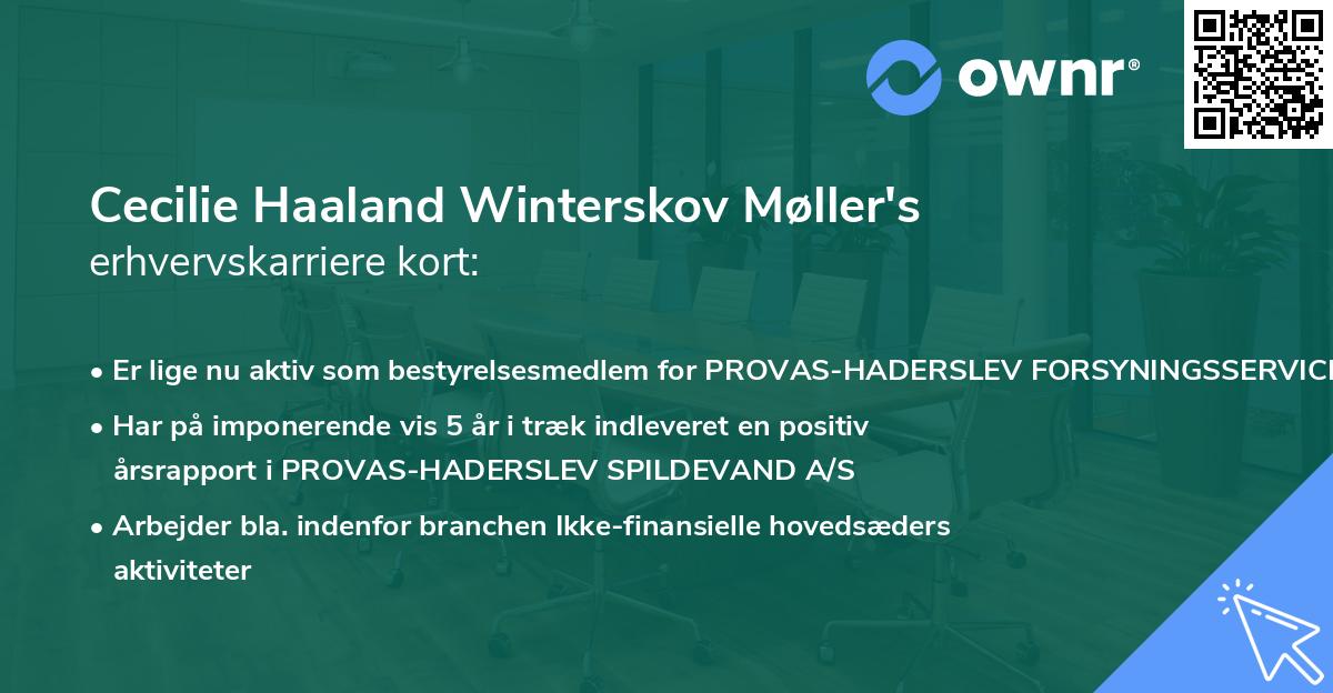Cecilie Haaland Winterskov Møller's erhvervskarriere kort