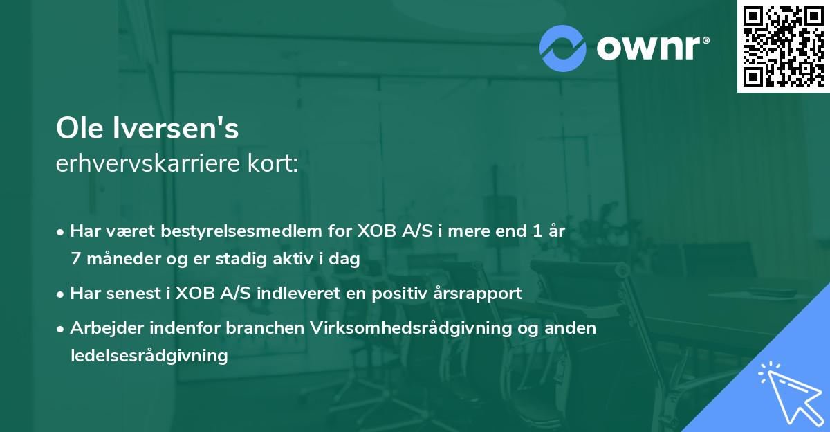 Ole Iversen's erhvervskarriere kort