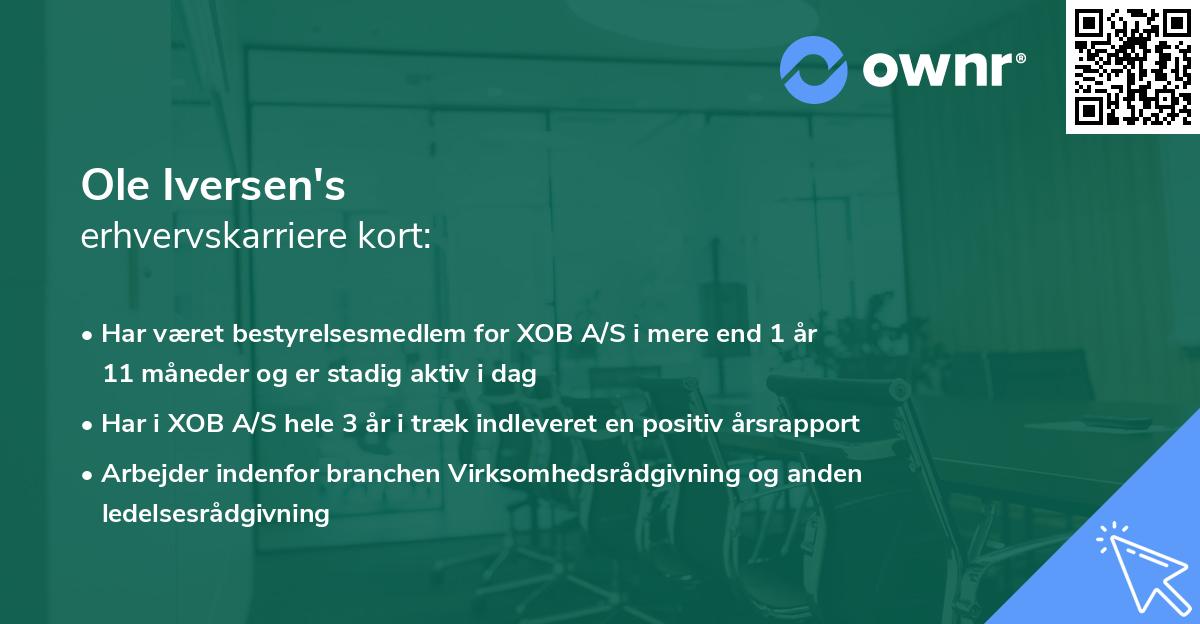 Ole Iversen's erhvervskarriere kort