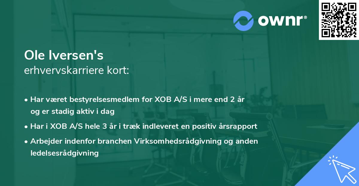 Ole Iversen's erhvervskarriere kort