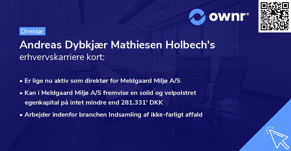 Andreas Dybkjær Mathiesen Holbech's erhvervskarriere kort