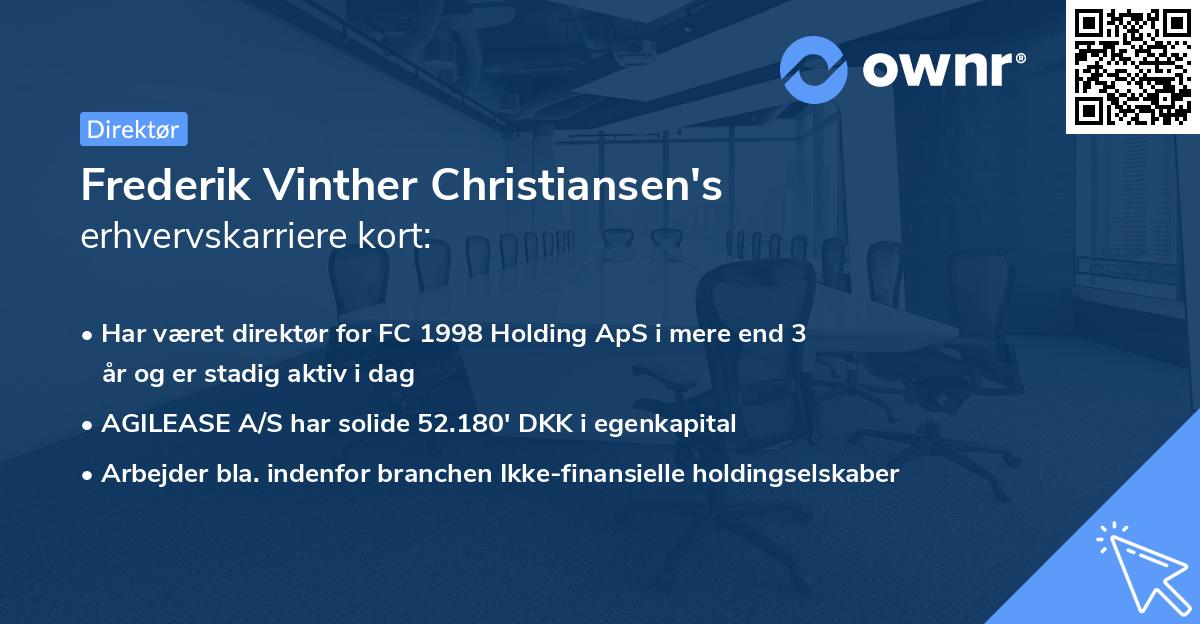 Frederik Vinther Christiansen's erhvervskarriere kort