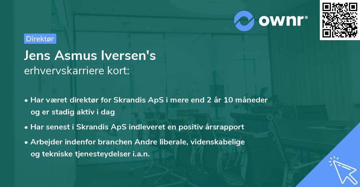 Jens Asmus Iversen's erhvervskarriere kort