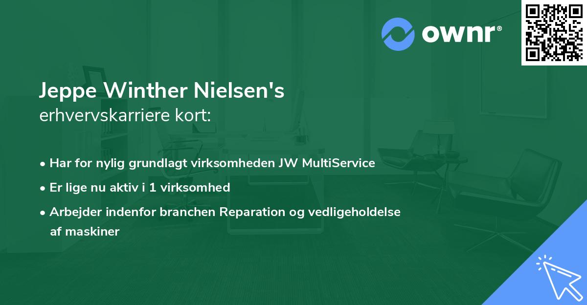 Jeppe Winther Nielsen's erhvervskarriere kort