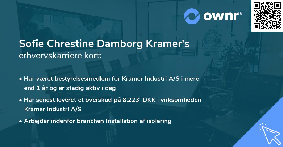 Sofie Chrestine Damborg Kramer's erhvervskarriere kort