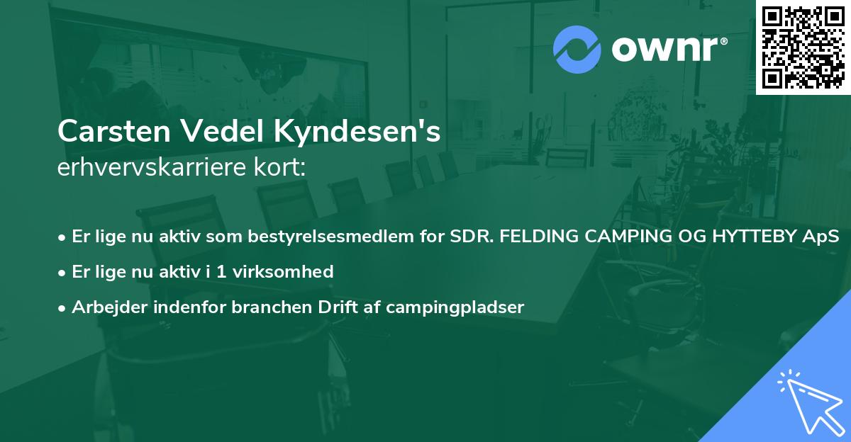 Carsten Vedel Kyndesen's erhvervskarriere kort