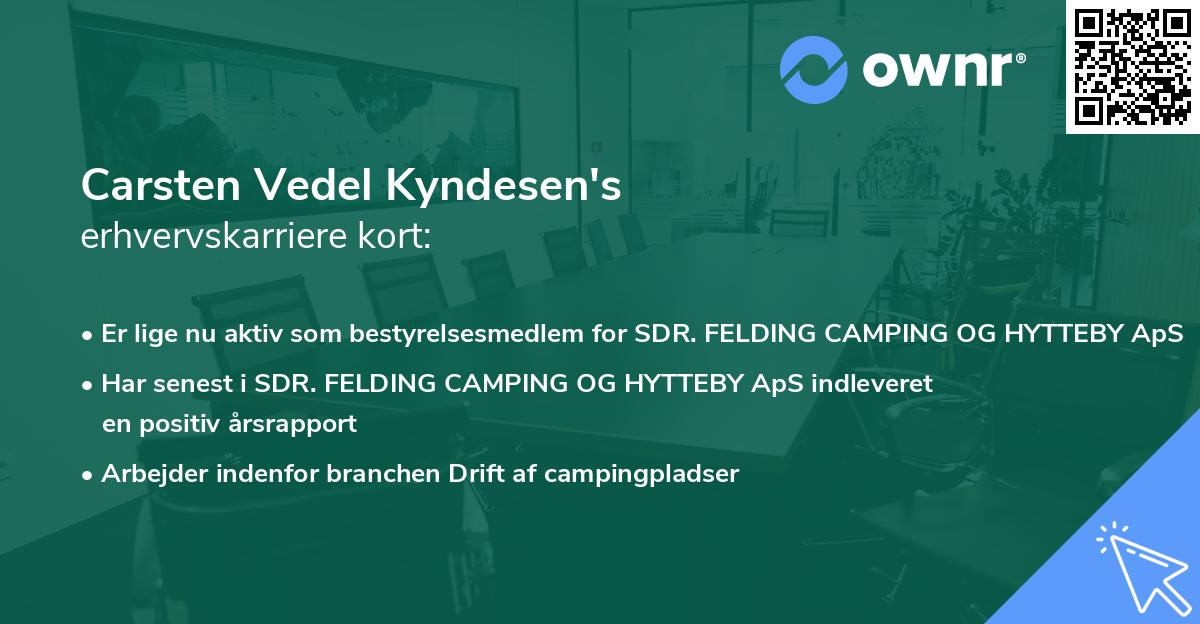 Carsten Vedel Kyndesen's erhvervskarriere kort