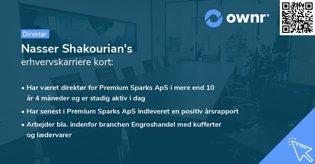 Nasser Shakourian's erhvervskarriere kort