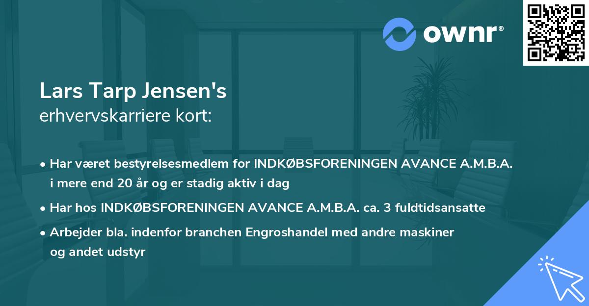 Lars Tarp Jensen's erhvervskarriere kort