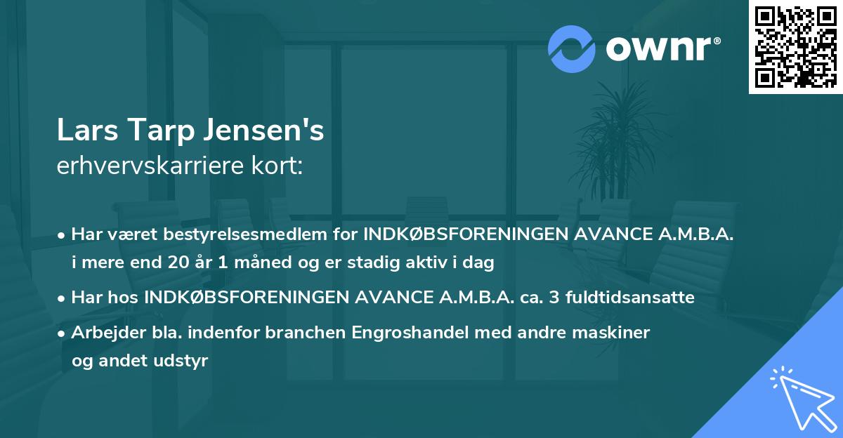 Lars Tarp Jensen's erhvervskarriere kort
