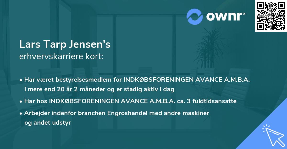 Lars Tarp Jensen's erhvervskarriere kort