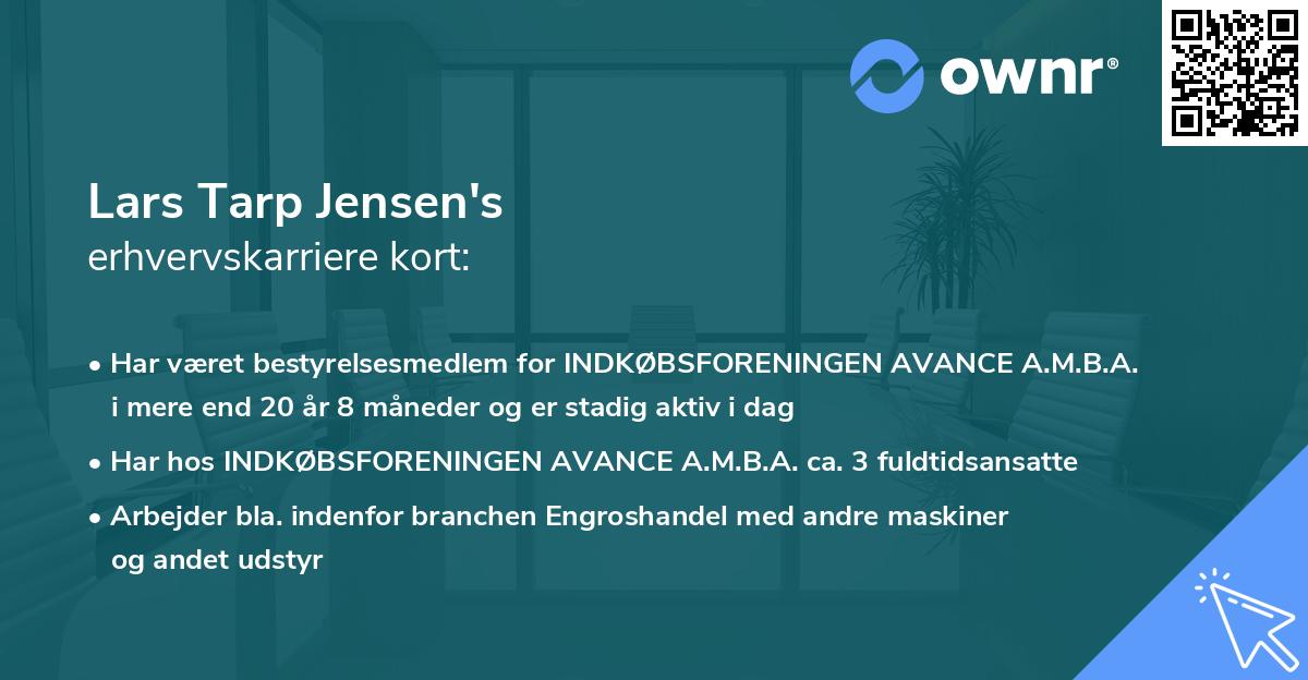 Lars Tarp Jensen's erhvervskarriere kort