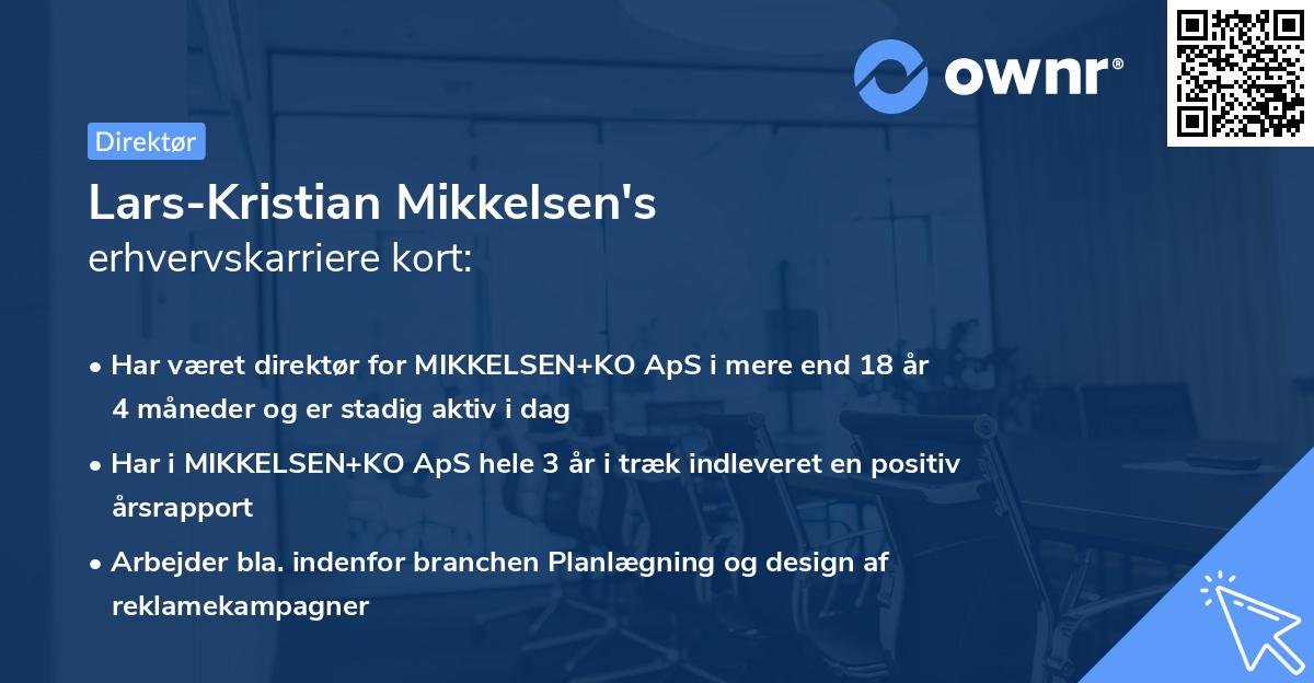 Lars-Kristian Mikkelsen's erhvervskarriere kort